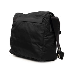 プラダ 三角ロゴプレート 斜め掛け ショルダーバッグ ブラック ナイロン レディース PRADA 【中古】
