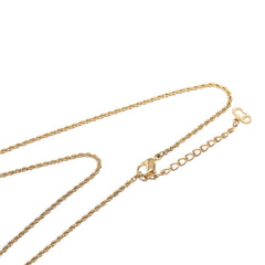 ディオール ロゴエンブレム チェーン ペンダント ネックレス ゴールド メッキ ラインストーン レディース Dior 【中古】