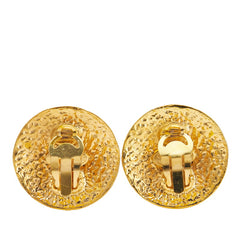 シャネル ヴィンテージ ココマーク マトラッセ ラウンド イヤリング ゴールド メッキ レディース CHANEL 【中古】