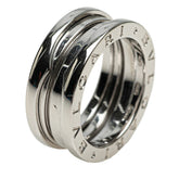 ブルガリ ビーゼロワン 2バンド リング 指輪 #50 K18WG ホワイトゴールド レディース BVLGARI 【中古】