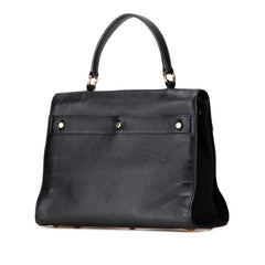 サンローラン ミューズトゥ トートバッグ ショルダーバッグ 2WAY 368228 ブラック レザー レディース SAINT LAURENT 【中古】