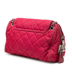 プラダ チェーン ショルダーバッグ レッド系 ナイロン レディース PRADA 【中古】