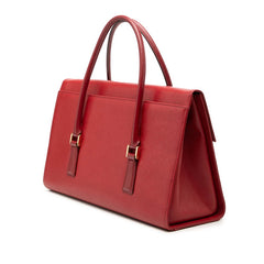 バーバリー ノバチェック ハンドバッグ レッド レザー レディース BURBERRY 【中古】