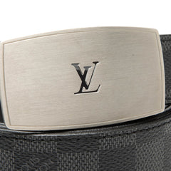 ルイ ヴィトン ダミエ グラフィット サンチュール LV CUT ベルト サイズ:110/44 M9638 ブラック PVC レザー メンズ LOUIS VUITTON 【中古】