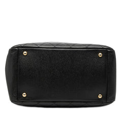 シャネル ココマーク マトラッセ チェーン ハンドバッグ ショルダーバッグ ブラック キャビアスキン レディース CHANEL 【中古】