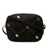 サルヴァトーレフェラガモ ヴァラ ショルダーバッグ ブラック スウェード レザー レディース Salvatore Ferragamo 中古