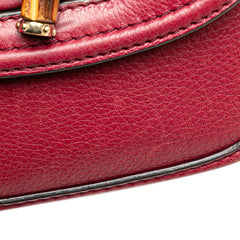 グッチ ニューバンブー ハンドバッグ ショルダーバッグ 2WAY 256805 ワインレッド ボルドー レザー レディース GUCCI 【中古】