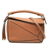 ロエベ パズルバッグ ミニ ハンドバッグ ショルダーバッグ 2WAY ブラウン レザー レディース LOEWE 【中古】