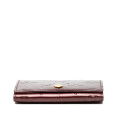 ルイ ヴィトン モノグラム ヴェルニ アンヴェロップ カルト ドゥ ヴィジット カードケース パスケース M91540 ルージュフォーヴィスト パープル パテントレザー レディース LOUIS VUITTON 【中古】