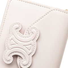 セリーヌ トリオンフ チェーン ショルダーバッグ ピンク レザー レディース CELINE 【中古】