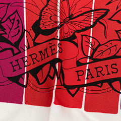 エルメス カレ90 JUNGLE LOVE RAINBOW ジャングル ラブ レインボー スカーフ ホワイト マルチカラー シルク レディース HERMES 【中古】