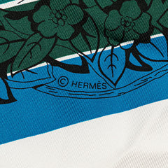 エルメス カレ90 JUNGLE LOVE RAINBOW ジャングル ラブ レインボー スカーフ ホワイト マルチカラー シルク レディース HERMES 【中古】