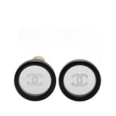 シャネル ヴィンテージ ココマーク ラウンド ミラー イヤリング ブラック プラスチック メッキ レディース CHANEL 【中古】