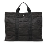 エルメス エールラインMM トートバッグ グレー系 キャンバス レディース HERMES 【中古】