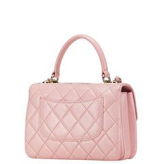 シャネル マトラッセ トレンディCC ハンドバッグ チェーン ショルダーバッグ 2WAY ピンク ラムスキン レディース CHANEL 【中古】