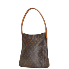 ルイ ヴィトン モノグラム ルーピングGM ワンショルダーバッグ M51145 ブラウン PVC レザー レディース LOUIS VUITTON 【中古】