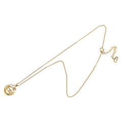 ディオール CDロゴ ラインストーン ネックレス ゴールド メッキ レディース Dior 【中古】