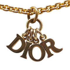 ディオール ロゴ ネックレス ゴールド メッキ レディース Dior 【中古】