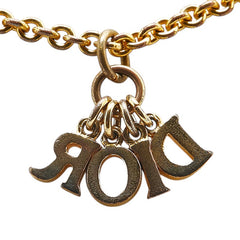 ディオール ロゴ ネックレス ゴールド メッキ レディース Dior 【中古】