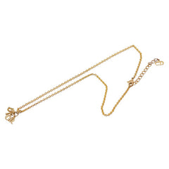 ディオール ロゴ ネックレス ゴールド メッキ レディース Dior 【中古】
