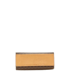 セリーヌ マカダム ハンドバッグ ブラウン PVC レザー レディース CELINE 【中古】