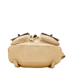 グッチ バンブー リュック バックパック 003 2058 0016 ベージュ スウェード レザー レディース GUCCI 【中古】