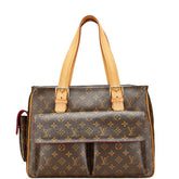 ルイ ヴィトン モノグラム ミュルティプリシテ ショルダーバッグ トートバッグ M51162 ブラウン PVC レザー レディース LOUIS VUITTON 【中古】