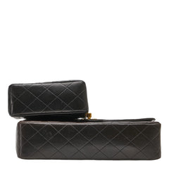 シャネル マトラッセ ココマーク 親子バッグ ハンドバッグ ブラック ラムスキン レディース CHANEL 【中古】