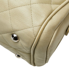 シャネル マトラッセ ココマーク シルバー金具 チェーン ショルダーバッグ グリーン系 キャビアスキン レディース CHANEL 【中古】