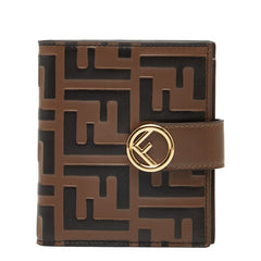 フェンディ F IS FENDI エフ イズ フェンディ 二つ折り財布 8M0386 ブラウン レザー レディース FENDI 【中古】