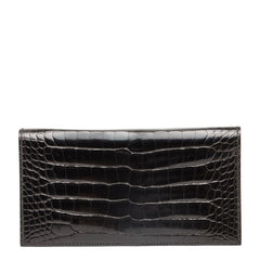 エルメス MC2フレミング 長財布 ブラック アリゲーター レディース HERMES 【中古】