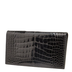 エルメス MC2フレミング 長財布 ブラック アリゲーター レディース HERMES 【中古】