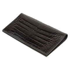 エルメス MC2フレミング 長財布 ブラック アリゲーター レディース HERMES 【中古】