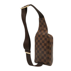 ルイ ヴィトン ダミエ ジェロニモス ショルダーバッグ ボディバッグ N51994 ブラウン PVC レザー メンズ LOUIS VUITTON 【中古】