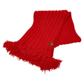 グッチ フリンジ マフラー レッド カシミヤ レディース GUCCI 【中古】