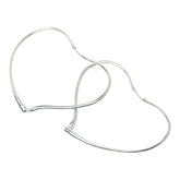 ティファニー エルサ ペレッティ オープン ハート フープ ピアス サイズ:L SV925 シルバー レディース TIFFANY&Co. 【中古】