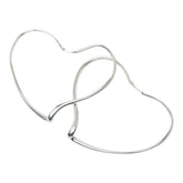 ティファニー エルサ ペレッティ オープンハート フープ ピアス サイズ:L SV925 シルバー レディース TIFFANY&Co. 【中古】