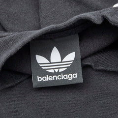 バレンシアガ × アディダス adidas ロンT カットソー サイズXS 723792 ブラック ホワイト コットン ポリウレタン レディース BALENCIAGA 【中古】