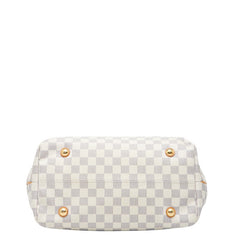 ルイ ヴィトン ダミエアズール カバMM ハンドバッグ トートバッグ N41375 ホワイト PVC レザー レディース LOUIS VUITTON 【中古】