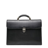 バーバリー ビジネスバッグ ブラック レザー PVC メンズ BURBERRY 【中古】