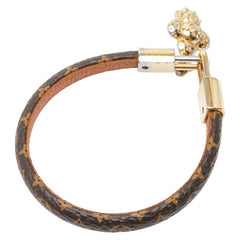 ルイ ヴィトン モノグラム ヴィヴィアンヌ ブレスレット M6773 ブラウン PVC メッキ レディース LOUIS VUITTON 【中古】