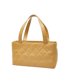 シャネル ココマーク マトラッセ トートバッグ ハンドバッグ ベージュ キャビアスキン レディース CHANEL 【中古】