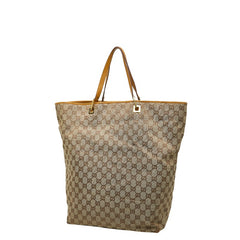 グッチ GGキャンバス トートバッグ 002 1097 ベージュ ブラウン キャンバス レザー レディース GUCCI 【中古】