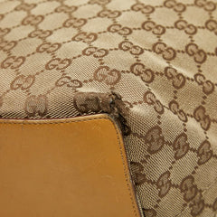 グッチ GGキャンバス トートバッグ 002 1097 ベージュ ブラウン キャンバス レザー レディース GUCCI 【中古】