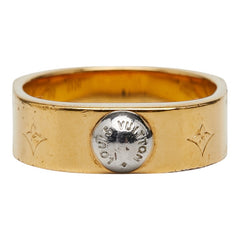 ルイ ヴィトン リング ナノグラム リング 指輪 #M M00211 ゴールド メッキ レディース LOUIS VUITTON 【中古】