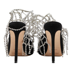 ジミーチュウ SCOTTY スコッティ パンプス ハイヒール サイズ36 ブラック スウェード ラインストーン レディース JIMMY CHOO 【中古】