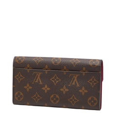 ルイ ヴィトン モノグラム ポルトフォイユ サラ 長財布 M62234 ブラウン フューシャ PVC レザー レディース LOUIS VUITTON 【中古】