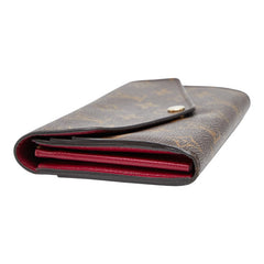 ルイ ヴィトン モノグラム ポルトフォイユ サラ 長財布 M62234 ブラウン フューシャ PVC レザー レディース LOUIS VUITTON 【中古】