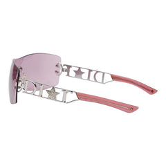 ディオール DIORLYWOOD 星 スター サングラス YB7 ピンク シルバー プラスチック レディース Dior 【中古】