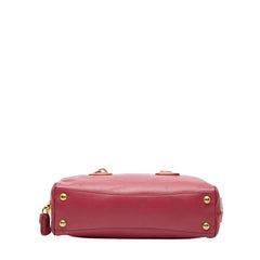 プラダ 三角ロゴプレート ハンドバッグ ショルダーバッグ 2WAY ピンク サフィアーノレザー レディース PRADA 【中古】